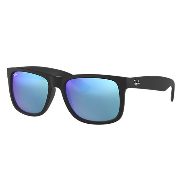 Ray-Ban Other - RayBan black matte blue mirror wayfarer sunglasses